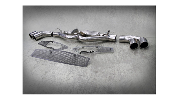 4C QUAD TIPS EXHAUST SYSTEM  WITH EXCU AND GRIDS