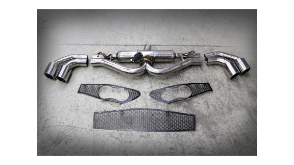 4C QUAD TIPS EXHAUST SYSTEM  WITH EXCU AND GRIDS